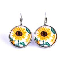 Náušnice nerez - slunečnice