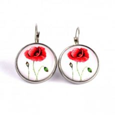 Náušnice nerez - vlčí mák