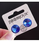 Náušnice RIVOLI klapky 14mm - Sapphire