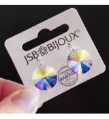 Náušnice RIVOLI klapky 14mm - Crystal AB