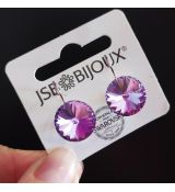 Náušnice RIVOLI klapky 14mm - Violet