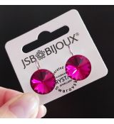 Náušnice RIVOLI klapky 14mm - Fuchsia