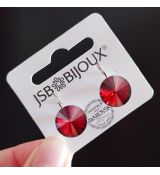 Náušnice RIVOLI klapky 12mm - Red magma