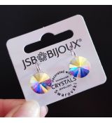 Náušnice RIVOLI klapky 12mm - Crystal AB