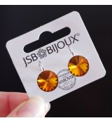 Náušnice RIVOLI klapky 12mm - Topaz