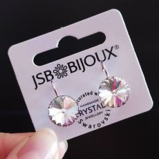 Náušnice RIVOLI klapky 12mm - Crystal