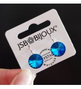 Náušnice RIVOLI klapky 12mm - Bermuda blue