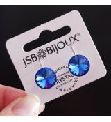 Náušnice RIVOLI klapky 12mm - Sapphire