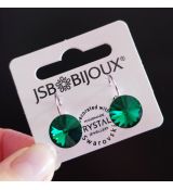 Náušnice RIVOLI klapky 12mm - Majestic green