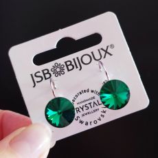 Náušnice RIVOLI klapky 12mm - Majestic green