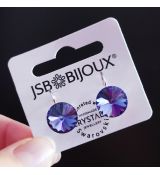 Náušnice RIVOLI klapky 12mm - Tanzanite