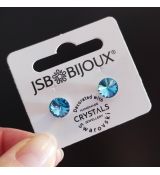 Náušnice RIVOLI puzety 8mm - Aquamarine