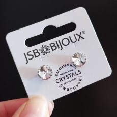 Náušnice RIVOLI puzety 8mm - Crystal