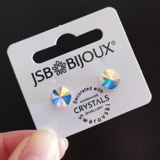 Náušnice RIVOLI puzety 8mm - Crystal AB