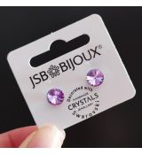 Náušnice RIVOLI puzety 8mm - Violet