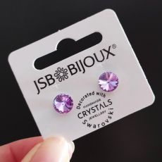 Náušnice RIVOLI puzety 8mm - Violet