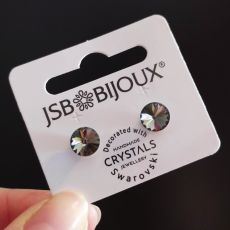 Náušnice RIVOLI puzety 8mm - Black diamond