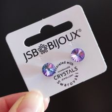 Náušnice RIVOLI puzety 8mm - Vitrail light