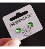 Náušnice RIVOLI puzety 8mm - Peridot