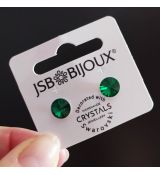 Náušnice RIVOLI puzety 8mm - Majestic green