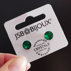 Náušnice RIVOLI puzety 8mm - Majestic green