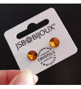 Náušnice RIVOLI puzety 8mm - Topaz