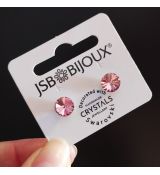 Náušnice RIVOLI puzety 8mm - Light Rosa