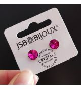 Náušnice RIVOLI puzety 8mm - Fuchsia