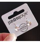 Náušnice RIVOLI klapky 8mm - Crystal