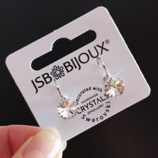 Náušnice RIVOLI klapky 8mm - Crystal