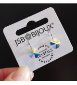 Náušnice RIVOLI klapky 8mm - Crystal AB