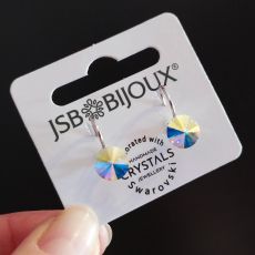 Náušnice RIVOLI klapky 8mm - Crystal AB