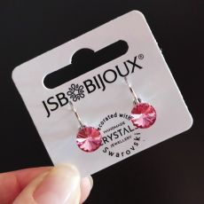 Náušnice RIVOLI klapky 8mm - Rose