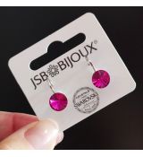 Náušnice RIVOLI klapky 8mm - Fuchsia