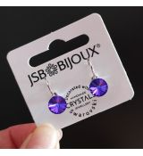 Náušnice RIVOLI klapky 8mm - Heliotrope