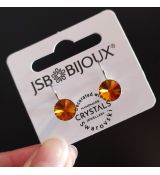 Náušnice RIVOLI klapky 8mm - Topaz