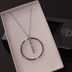 Ocelový náhrdelník s krystaly Swarovski kolečko