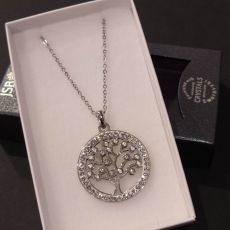 Ocelový náhrdelník s krystaly Swarovski strom života