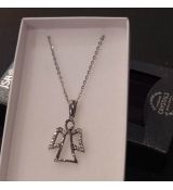 Ocelový náhrdelník s krystaly Swarovski anděl I
