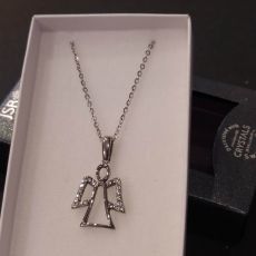 Ocelový náhrdelník s krystaly Swarovski anděl I