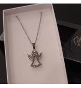 Ocelový náhrdelník s krystaly Swarovski anděl II