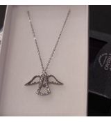Ocelový náhrdelník s krystaly Swarovski anděl III