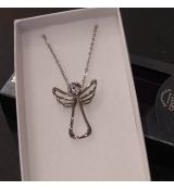Ocelový náhrdelník s krystaly Swarovski anděl IV