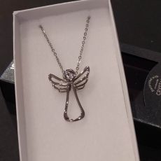 Ocelový náhrdelník s krystaly Swarovski anděl IV
