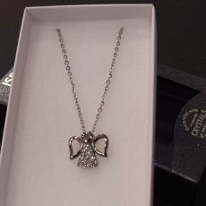 Ocelový náhrdelník s krystaly Swarovski anděl V