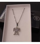 Ocelový náhrdelník s krystaly Swarovski anděl VI