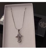 Ocelový náhrdelník s krystaly Swarovski anděl VII