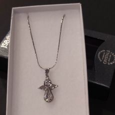 Ocelový náhrdelník s krystaly Swarovski anděl VII
