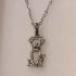 Ocelový náhrdelník s krystaly Swarovski pejsek