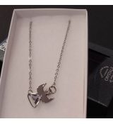 Ocelový náhrdelník s krystaly Swarovski anděl VIII